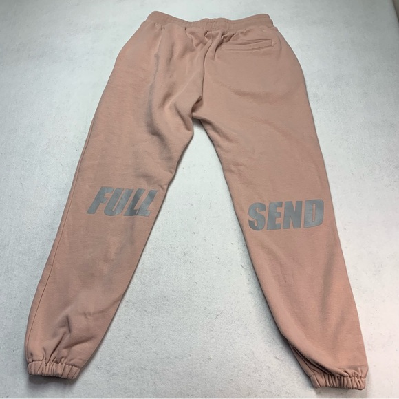 Full Send Fitness Reflective Logo Pink Sweatshirt Joggers Men’s size Medium - Picture 4 of 10